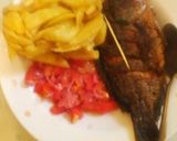 A picture of step 4 of Chips kachumbari and fried fish#authormarathon.