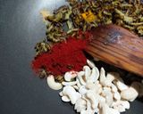 A picture of step 2 of Kaju Karela.
