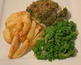 A picture of step 6 of Crushed peas, with mint, garlic and shallots.