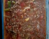 A picture of step 6 of My 3 Layer lasagne 😘.