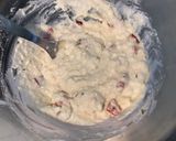 Une image de l'étape 7 de Nids de poireaux au brocciu, poivron rouge, olives et petits oignons.