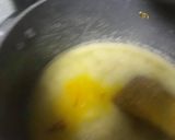 A picture of step 5 of Rawa kesari or Kesari Bhat.