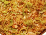 Filetes de lomo en salsa de puerros