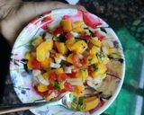 A picture of step 6 of Mango Bruschetta.