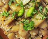 A picture of step 3 of Aloo ki Bhujiya.