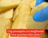 A picture of step 1 of Pineapple, Vanilla and Rum Jam.