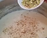 A picture of step 3 of Kheer (rice pudding).