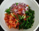 A picture of step 3 of Masala Papad.