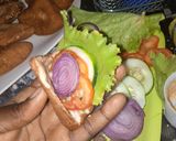 A picture of step 6 of Doughboys with veggies.