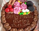 Foto langkah ke 6 dari resep Kue ulang tahun coklat leleh.