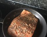 A picture of step 2 of Montreal salmon.