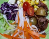 Foto langkah ke 3 dari resep Kentang Panggang Teflon dengan Daging Asap.