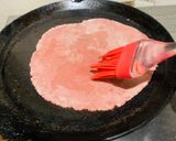A picture of step 2 of Pink Jawar Roti.