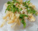 Foto langkah ke 2 dari resep Bubur Nasi Telur Dadar.