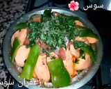 صورة لخطوة 2 من وصفة طاجين بالدجاج مخضر بطاطا حلوة😋👌