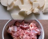 A picture of step 1 of Rich Ginger Chicken Thighs with Japanese Yam.