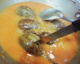 A picture of step 7 of Bharli Vangi/Bharwa Baingan.