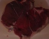 A picture of step 1 of Sticky steak.