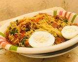 A picture of step 7 of Veggie sausage mix noodles.