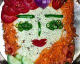 ভেজি ফেস পিৎজা 🍕(Veggie Face Pizza recipe in Bengali) রেসিপি ধাপ - 6 ছবি