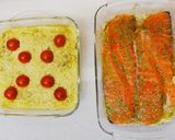 Foto del paso 4 de la receta: Salmón al horno con crema de patatas y queso