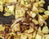 A picture of step 3 of Courgette spaghetti in cream sauce - gluten free, spiralized veg.
