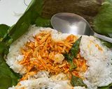Foto langkah ke 8 dari resep Nasi Bakar Ayam Suir Teri Enakkk.