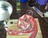Foto del paso 1 de la receta: Asado al horno que se corta con cuchara, más omelette de queso y morron asado