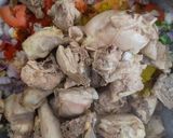 A picture of step 1 of Sindhi Seyal chicken.
