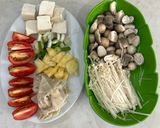 Hình bước làm 1 của món Lẩu nấm chay