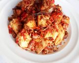 A picture of step 4 of Peppered awara/tofu.