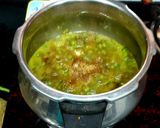 A picture of step 2 of Baingan Vatana Curry.