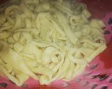 A picture of step 3 of Pasta Bolognese with homemade pasta.