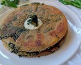 A picture of step 10 of Kosala saga stuffed paratha.