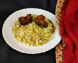 A picture of step 6 of Sweetcorn pulao.