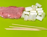 A picture of step 1 of My Mother’s Japanese Skewered Cutlet.