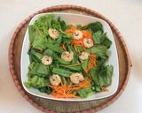 Hình bước làm 2 của món Salat cải bó xôi và tôm