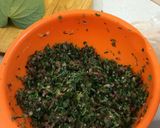 A picture of step 2 of Vietnamese Beef Wrapped in Betel Leaves (Thịt bò cuốn lá lốt) from Long An.