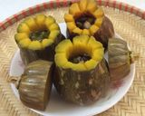 Hình bước làm 5 của món Bí ngô hấp hải sản