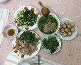 Hình bước làm 4 của món Canh cua hoa thiên lý