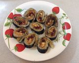 Hình bước làm 5 của món Sushi chay và sushi chiên 