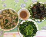 Hình bước làm 3 của món Trái sake hầm với đuôi heo
