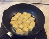 A picture of step 4 of Braised Eggplant with King Oyster Mushrooms and Tofu.