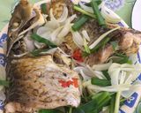 Hình bước làm 5 của món Cá chép hấp cuốn bánh tráng