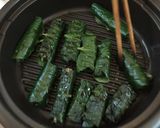 A picture of step 6 of Vietnamese Beef Wrapped in Betel Leaves (Thịt bò cuốn lá lốt) from Long An.