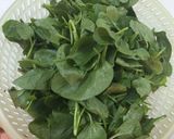 Hình bước làm 1 của món Rau mồng xào tỏi
