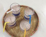 Hình bước làm 2 của món Sinh tố thanh long dưa hấu 