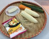 Hình bước làm 1 của món Bánh ngô chay hấp