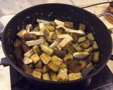 A picture of step 7 of Braised Eggplant with King Oyster Mushrooms and Tofu.