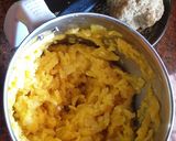 A picture of step 3 of Chakka appam/ steamed jackfruit rice cake.